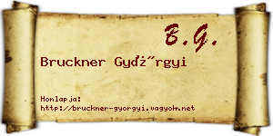 Bruckner Györgyi névjegykártya