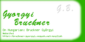 gyorgyi bruckner business card