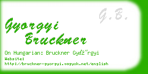 gyorgyi bruckner business card